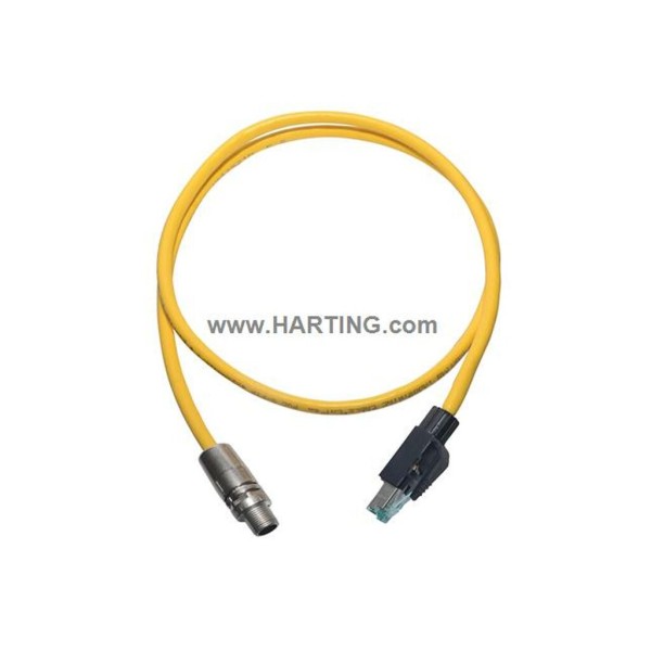 (MOQ:1) (UE:1) RJ45 - M12 x-code Cable Assy 1,0m PVC