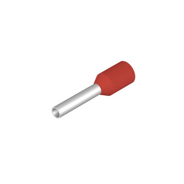 Terminal tubo 1mm²/14 rojo rollo