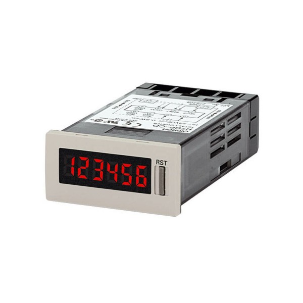 Totalizador LCD 6 dígitos Gris 100/240Vca