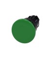 PULSADOR DE SETA, 22MM, REDONDO, PLASTICO, VERDE, 40MM, MOMENTANEO 3SU10001BD400AA0