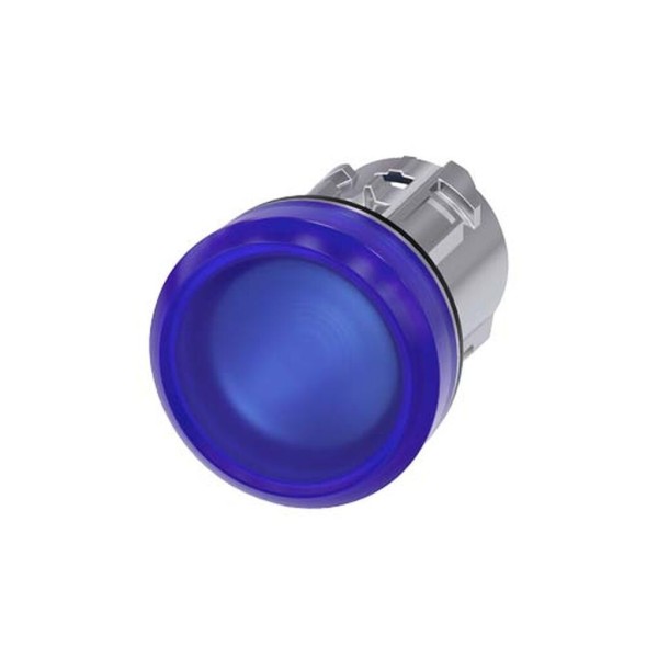 LAMPARA DE SENALIZACION, 22MM, REDONDO, METAL, BRILLANTE, AZUL, LINSE, GLATT 3SU10516AA500AA0