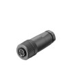 SIMATIC NET, POWER M12 CONECTOR PRO hembra para conexión del SCALANCE W-700/X208PRO, Alimentación 24 VDC 4 pines, Codificado A (