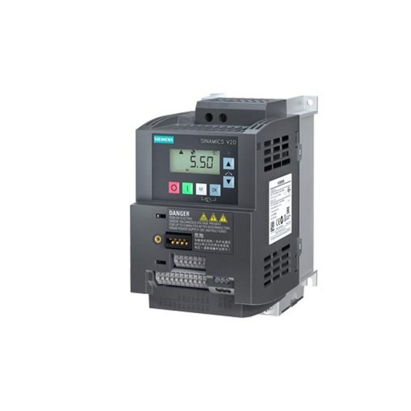 SINAMICS V20 1AC200-240V-10/+10% 47-63Hz Rated power 1.5 kW WITH 150% OVERLOAD FOR 60SEC INTEGRATED FILTER C1 I/O-INTERFACE: 4DI