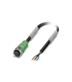 Cable SAC-3P-5,0-PUR/M12FS para sensores/ actuadores