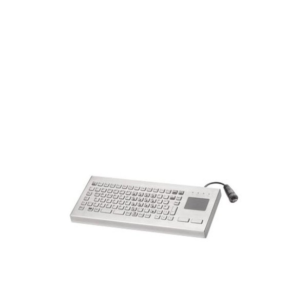 SIMATIC HMI USB keyboard INT, KV25605 INOX with IP67 USB connector type A, inclusive protective cap, vandalproof, desktop keyboa