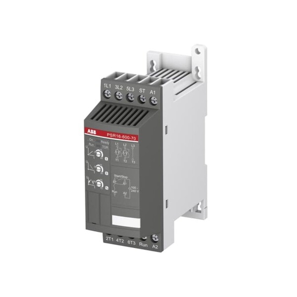 Arrancador suave PSR16-600-70 para voltaje principal máximo de 600V voltaje de suministro de control de 100-240V AC 50/60Hz