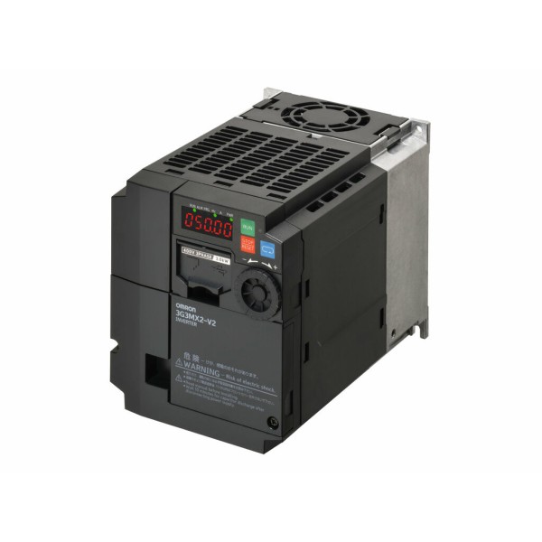 MX2 Trifásico, 400VAC, 0,4/0,75KW, 1,8/2,1A(HD/ND), vector sin disipador, frecuencia de salida máx, 580 Hzr 3G3MX2A4004EV2