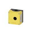 ENCLOSURE FOR COMMAND DEVICES,22MM, ROUND, ENCLOSURE MATERIAL PLASTIC, ENCLOSURE TOP PART YELLOW, 1 PLASTIC COMMAND POINT, RECES