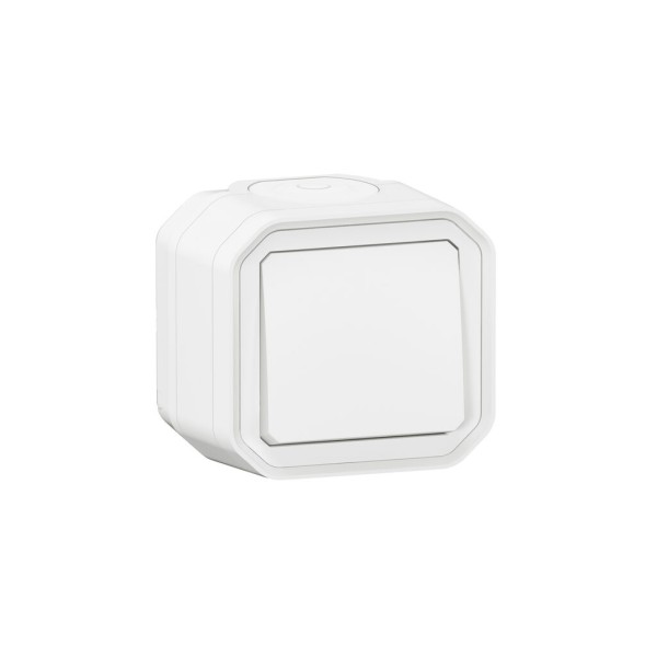 Conmutador Plexo monobloc de superficie, 10AX, blanco 069751L