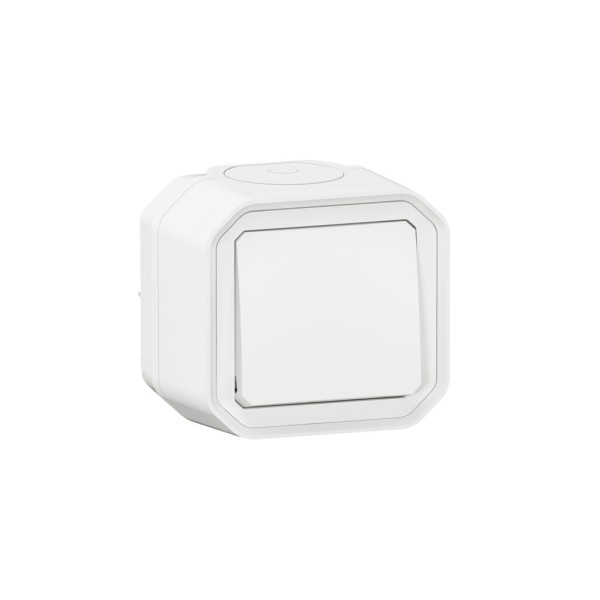 Pulsador NA Plexo monobloc de superficie, 10A, blanco 069760L