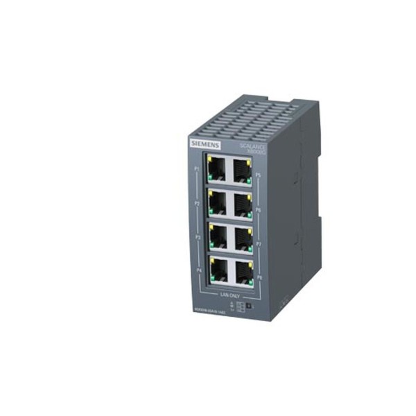 SCALANCE X, SCALANCE XB008G, switch Industrial Ethernet no gestionable para 10/100/1000 Mbit/s: con 8 x 10/100/1000 Mbit/s puert