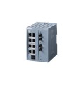 SCALANCE X, SCALANCE XB108-2 no gestionado IE Switch, 8x 10/100 Mbits/s puertos, 2x 100 Mbits/s multimodo BFOC, para construir t