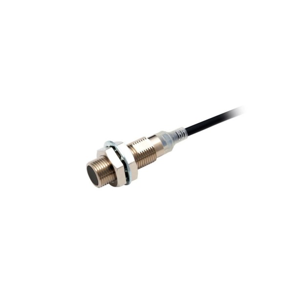 Proximity sensor, inductive, nickel-brass, short body, M12, shielded, 4 mm, DC, 3-wire, NPN NO, 2 m cable