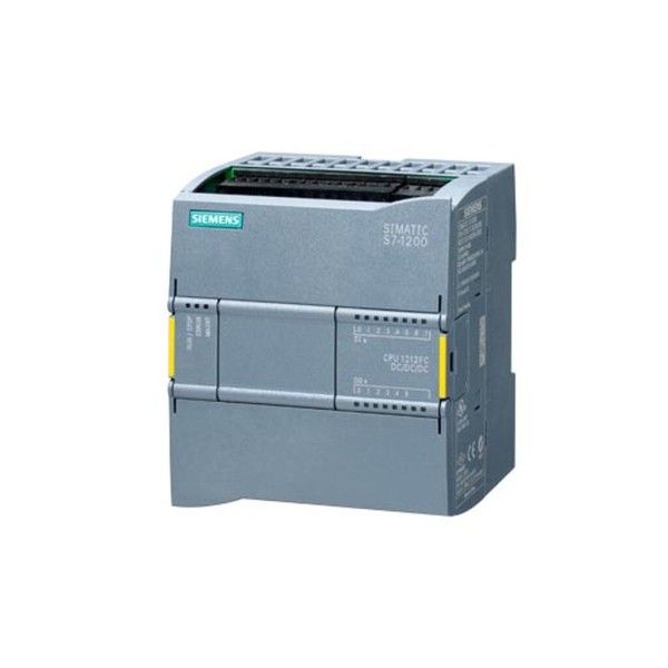 SIMATIC S7-1200F, CPU 1212 FC, CPU compacta DC/DC/DC, I/O integrada: 8 DI DC 24V: 6 DO 24V DC: 2 AI 0-10V DC, alimentación: DC 2