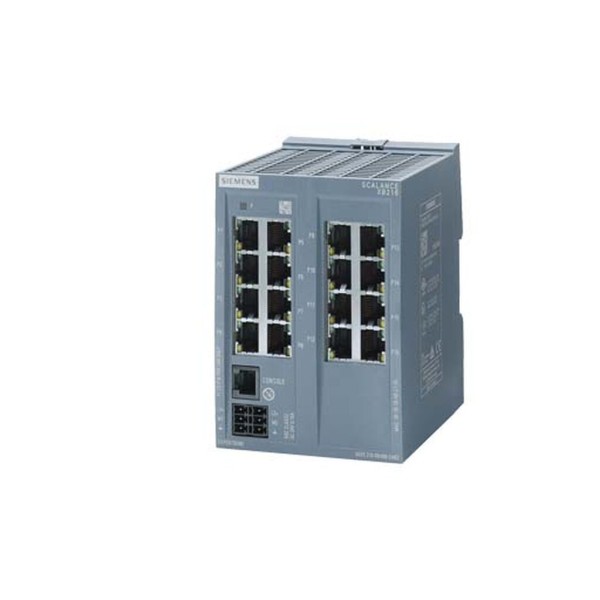 SIMATIC NET, SCALANCE XB216, switch Industrial Ethernet gestionable, con 16 puertos 10/100 Mbit/s RJ45, 1 puerto de consola, LED