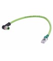 (MOQ:1)(UE:1) RJ45 - M12 d-code ang AWG22/7 PUR 35m