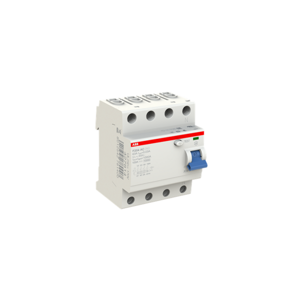 Interruptor diferencial residencial/terciario F204AC-63/0,03 4P 63A tipo AC 30mA 2CSF204001R1630