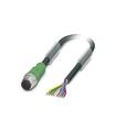 Cable SAC-8P-M12MS/3,0-PUR para sensores/ actuadores