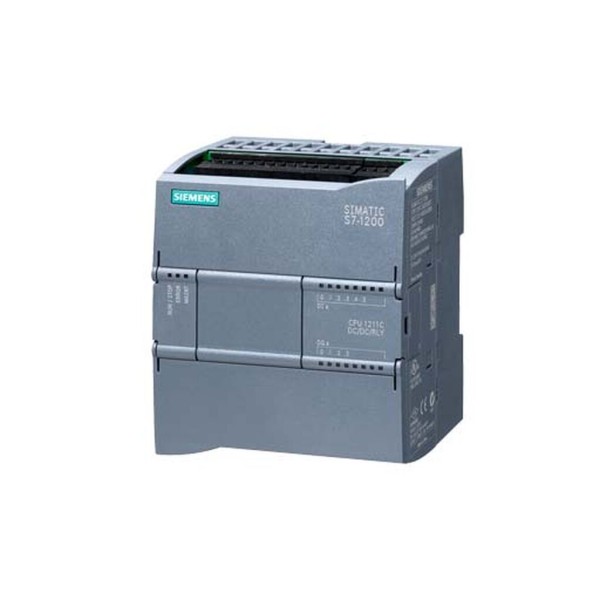 SIMATIC S7-1200, CPU 1211C, CPU compacta, DC/DC/Relés,  E/S integradas: 6 ED 24V DC: 4 SD relés 2A: 2 AI  0 - 10V DC, Alimentaci