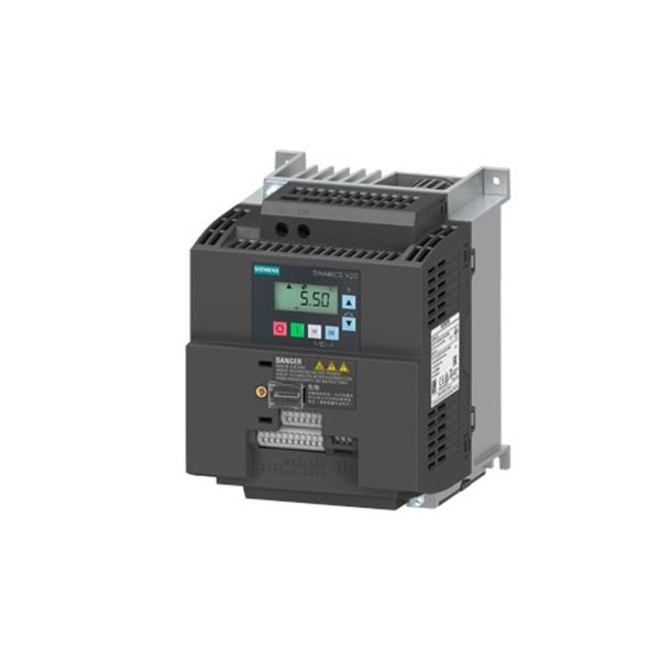 SINAMICS V20 1AC200-240V -15/+10% 47-63HZ RATED POWER 3kW WITH 150% OVERLOAD FOR 60SEC UNFILTERED I/O-INTERFACE: 4DI, 2DO,2AI,1A