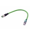 (MOQ:10)(UE:1) RJ45 - M12 d-code str AWG22/7 PUR 5.0m