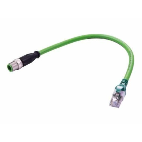 (MOQ:10)(UE:1) RJ45 - M12 d-code str AWG22/7 PUR 10m