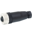 Conector M12 H STRAIGH cable terminal de tornillo 4P máximo 0,75mm² 4-6mm