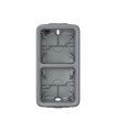 Caja superficie vertical plexo 2 elementos con conos gris