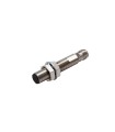 Proximity sensor, inductive, nickel-brass, long body, M12, shielded, 4 mm, DC, 3-wire, NPN NO, M12 connector