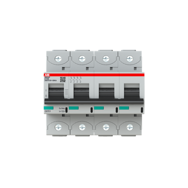 Interruptor automático magnetotérmico S804P-C100 4P 100A C 50kA 2CCG001236R0001