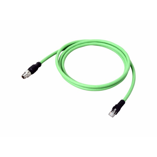 FHV7 Ethernet cable, Recto 3 m, M12 Conector