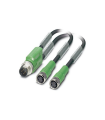 Cable SAC-3P-M12Y/2X1,5-PUR/M 8FS para sensores/ actuadores