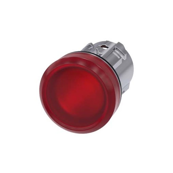 LAMPARA DE SENALIZACION, 22MM, REDONDO, METAL, BRILLANTE, ROJO, LINSE, GLATT 3SU10516AA200AA0