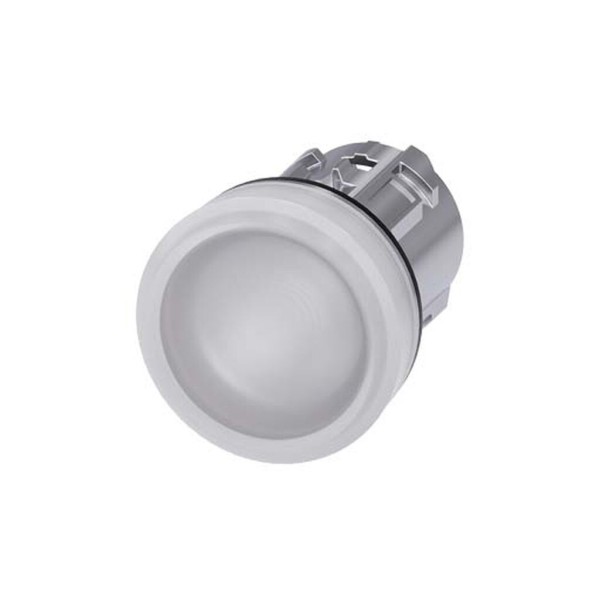 LAMPARA DE SENALIZACION, 22MM, REDONDO, METAL, BRILLANTE, BLANCO, LINSE, GLATT 3SU10516AA600AA0