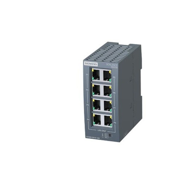 SCALANCE X, SCALANCE XB008, switch Industrial Ethernet no gestionable para 10/100 Mbit/s: con 8 x 10/100 Mbit/s puertos twisted