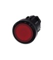 PULSADOR ILUMINADO, 22MM, REDONDO, PLASTICO, ROJO, BOTON, RASANTE MOMENTANEO