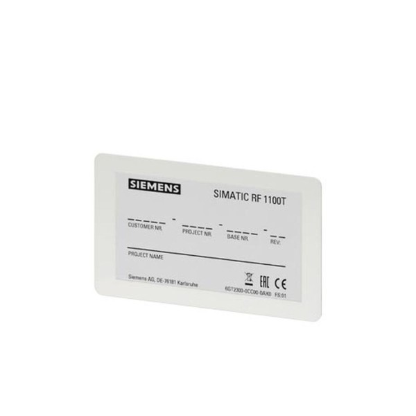 SIMATIC RF1000,tarjeta de configuración RF1100T para RF1060R/RF1070R, MIFARE DESFire EV1 memoria EEPROM 4 kb, IP67, -25...+60 °C