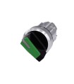 SELECTOR, ILUMINABLE, 22MM, REDONDO, METAL, BRILLANTE, VERDE, MANILLA, CORTA, 2 POSICIONES O-I, SOSTENIDO, ANGULO 90 GRADOS, 10: